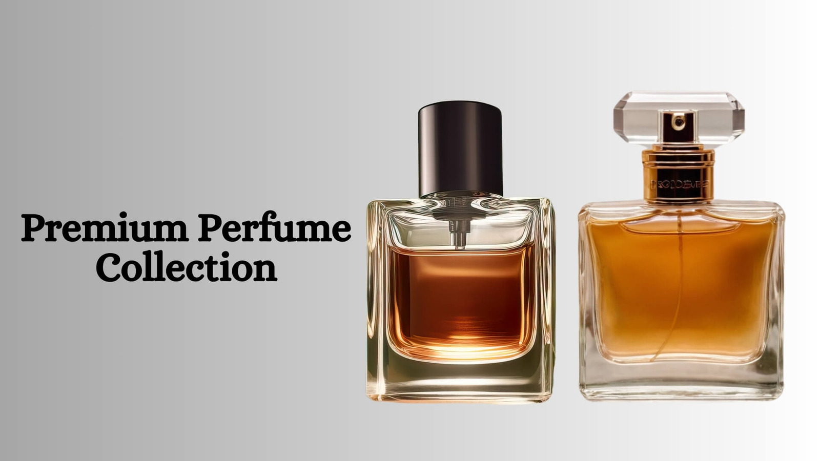 Elegant glass perfume bottle with roses