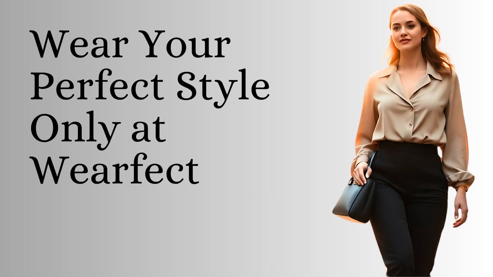 Woman wearing stylish modern outfit in urban setting